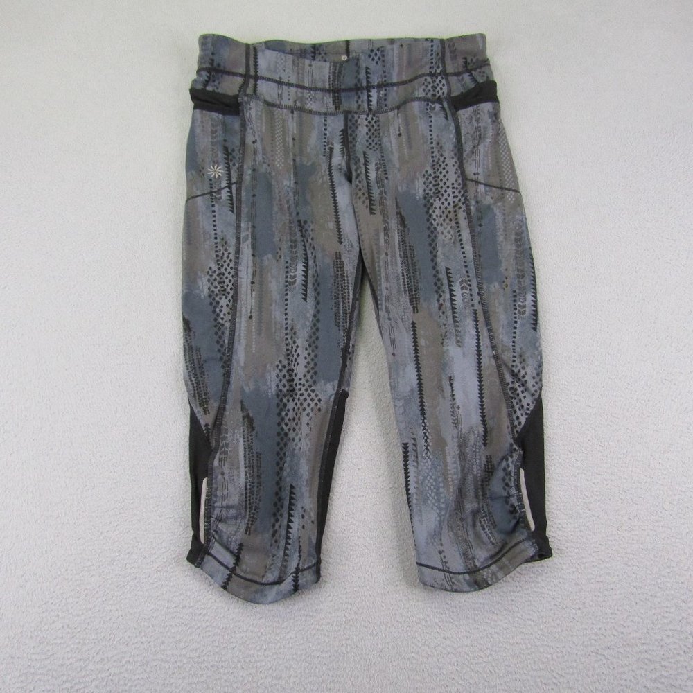Athleta Leggings Womens Small Blue Arrow Be Free Knicker Capri Athletic Workout